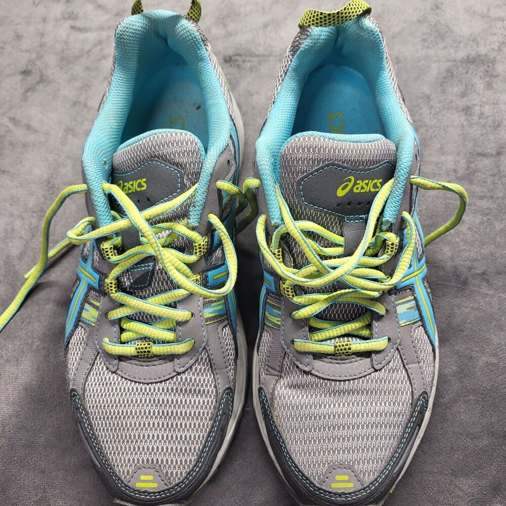 ASICS Gel-Venture 5 Running Shoes Womens Sz 8.5 T5N9N Grey Turquoise Lime
